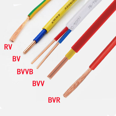 구리 선도자 전기 PVC 전력 케이블 단열 Bv Bvr Rv 2.5mm2